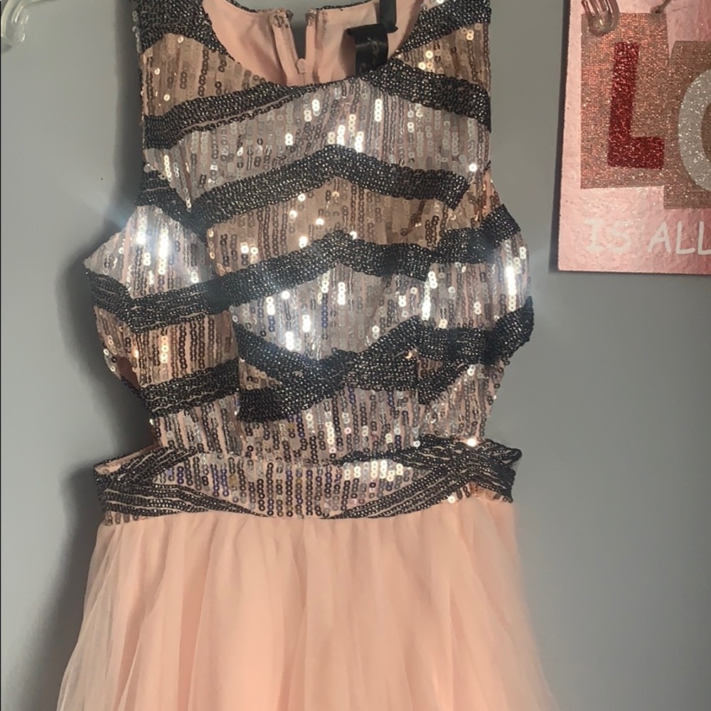LONG SPARKLY MIDRISE DRESS